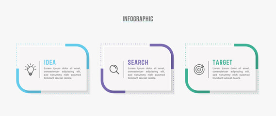 Timeline infographic template design. 3-4-5 options or steps business infographic template design. Can be used for process diagram, presentations, workflow layout, flow chart, steps, banner.
