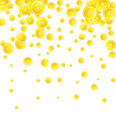 Ferritin round droplets scattered randomly.