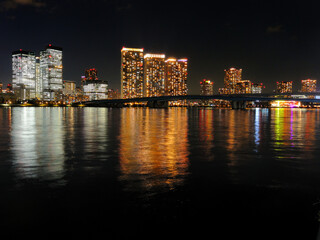 Fototapeta premium 夜景 晴海 東京都江東区豊洲の風景
