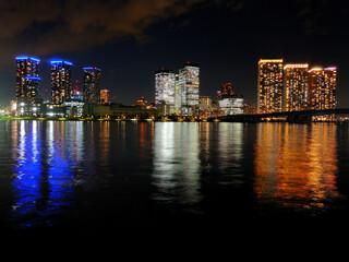 Fototapeta premium 夜景 晴海 東京都江東区豊洲の風景 