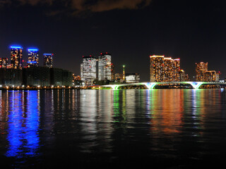 Obraz premium 夜景 晴海 東京都江東区豊洲の風景