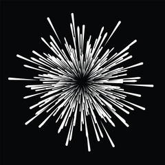 Obraz premium Radial speed Lines in Circle Form form ray burst . fireworks Explosion . Vector light burst . Starburst round Logo . Radiating stripes . Design element . Abstract star rays explosion . Sunburst .