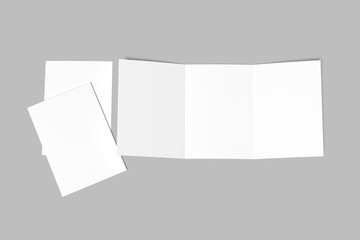 a5 trifold brochure blank mockup