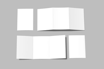 a5 trifold brochure blank mockup
