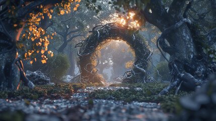 Fototapeta premium Mystical Portal: A Gateway to an Enchanted Realm