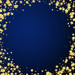 Fototapeta premium Magic stars vector overlay. Gold stars scattered