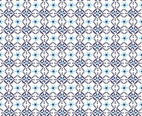 Fototapeta premium REPEAT PRINT IN DOT AND FLORAL PATTERN DESIGN. SEAMLESS FLORAL PATTERN IN VECTOR FILE