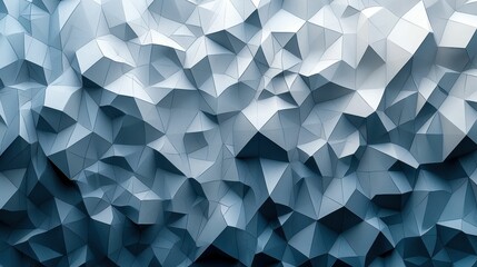 Naklejka premium A captivating digital artwork featuring a modern and textured geometric design in varying shades of blue, presenting a dynamic visual experience.