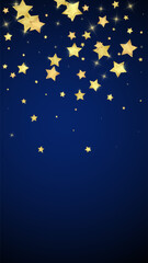Fototapeta premium Magic stars vector overlay. Gold stars scattered