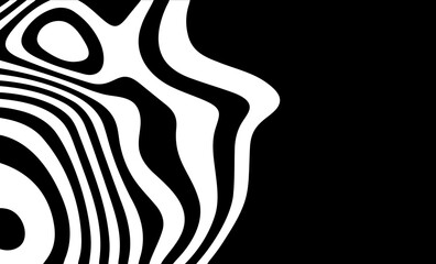 Black and white line pattern abstract background texture. Curvy and wavy backdrop. Eps 10