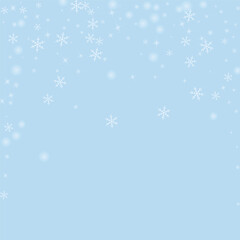 Magic falling snow christmas background. Subtle