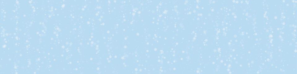 Snowy christmas background. Subtle flying snow