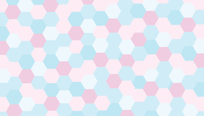 Pink blue white geometric pattern background.