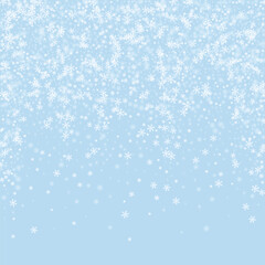 Falling snowflakes christmas background. Subtle