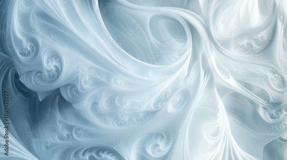 Poster delicate frosty patterns swirl elegantly, showcasing the beauty of ice in an abstract portrayal of w