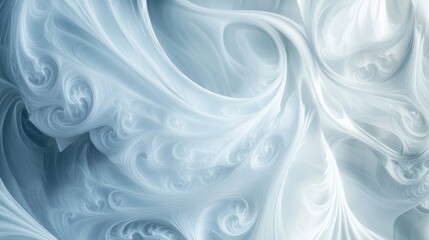 Fototapeta premium Delicate frosty patterns swirl elegantly, showcasing the beauty of ice in an abstract portrayal of winter's chill and allure. Generative AI