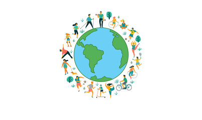 Concept of green eco energy and quote Save the planet, Think green and healthy life