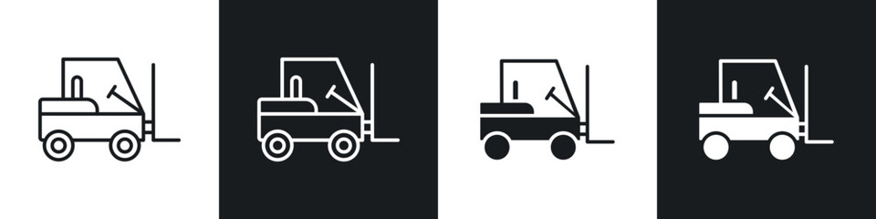 Forklift icon. isolated vector icon.