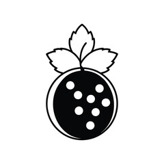 Blackcurrant line icon Isolated redcurrant icon symbol on clean background.
