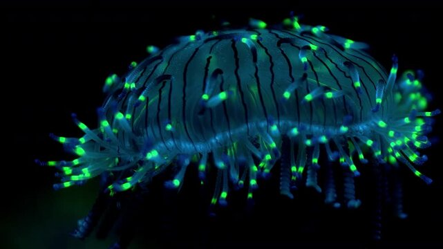 Jellyfish Flower Hat Jelly Olindias Formosus Floating Extreme Closeup