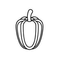 Bell Pepper Vegetables Glyph Icon. Black pepper group of black icons on a white background. Vector illustration.