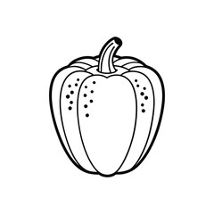 Obraz premium Bell Pepper Vegetables Glyph Icon. Black pepper group of black icons on a white background. Vector illustration.