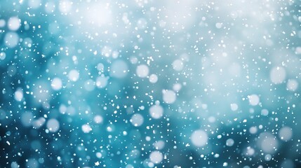 Obraz premium Winter Wonderland: A mesmerizing abstract of falling snow, evoking a serene and tranquil winter atmosphere. 