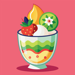 vector fruit parfait