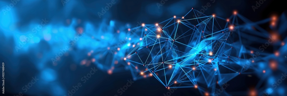 Poster futuristic network lines in abstract background