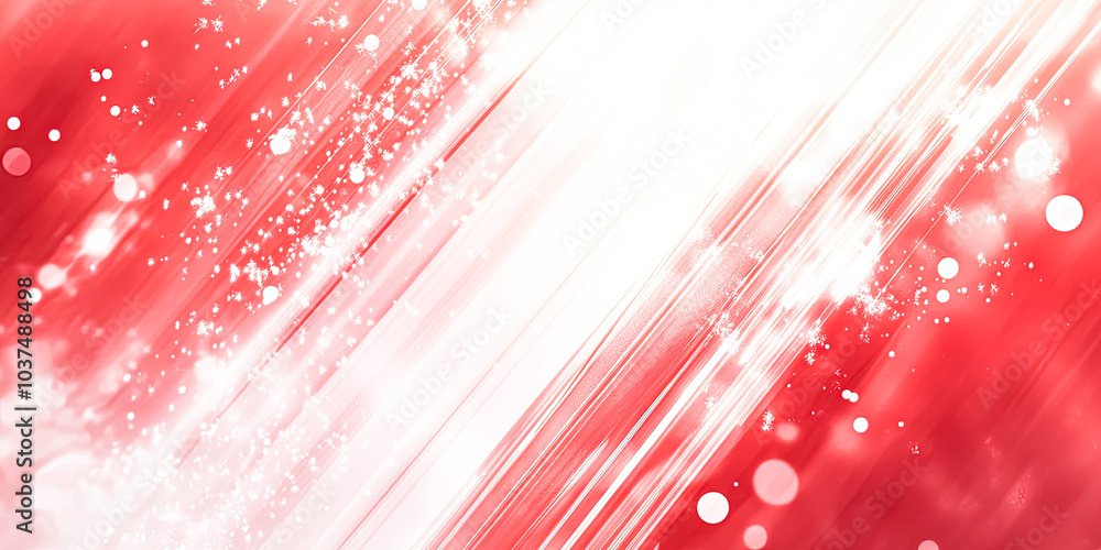 Poster red and white background with a red line and white line. the red line is a bold, striking stripe tha