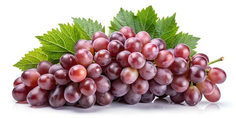 Obraz premium red grapes isolated on white