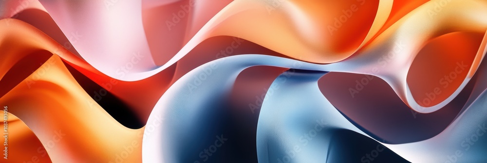 Aufkleber vibrant, flowing forms suggest gift boxes and ribbons, blending colors to create an inviting and che