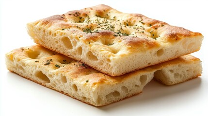 Italian Focaccia Extravaganza isolated on white background