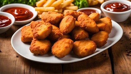 Crispy Chicken Nuggets with Sauce