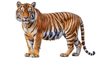 Obraz premium Bengal Tiger isolated on white.n