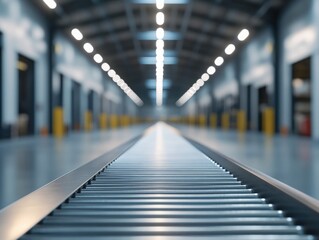 Obraz premium Industrial Automation - High-Tech Factory Interior