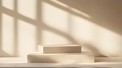 Minimalist Display of Simple Shapes and Shadows