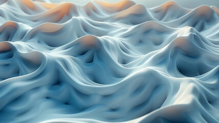 Obraz premium blue silk background. Abstract white blue wave background. Nice waves. Wave. Dynamic Flowing backdrop. Abstract 3D Background of soft Waves in light Colors. Elegant Wallpaper. Perfect for digital art