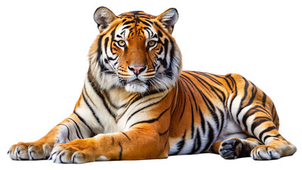 Obraz premium Bengal Tiger isolated on white.n