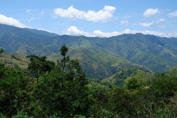View of the mountains along Nueva Vizcaya highway.