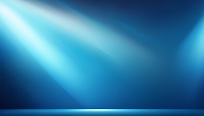 Fototapeta premium abstract blue gradient backdrop featuring a spotlight effect and soft shadows, creating depth and dimension in this 3D rendering