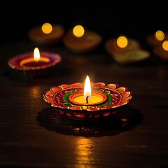 Elegant Diya Display
