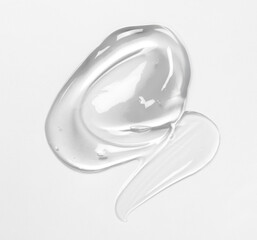 Clear liquid gel isolated on white
