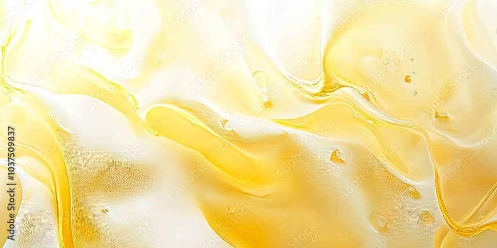 Poster yellow and white background with a pattern of lines and dots. the background is very bright and chee
