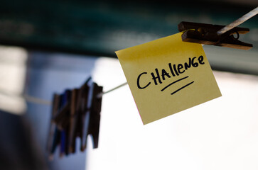 Motivational Word In A Yellow Square Paper Outdoor Composition