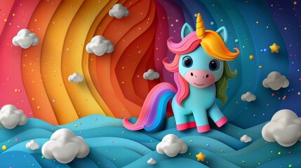 Fototapeta premium Magical unicorn