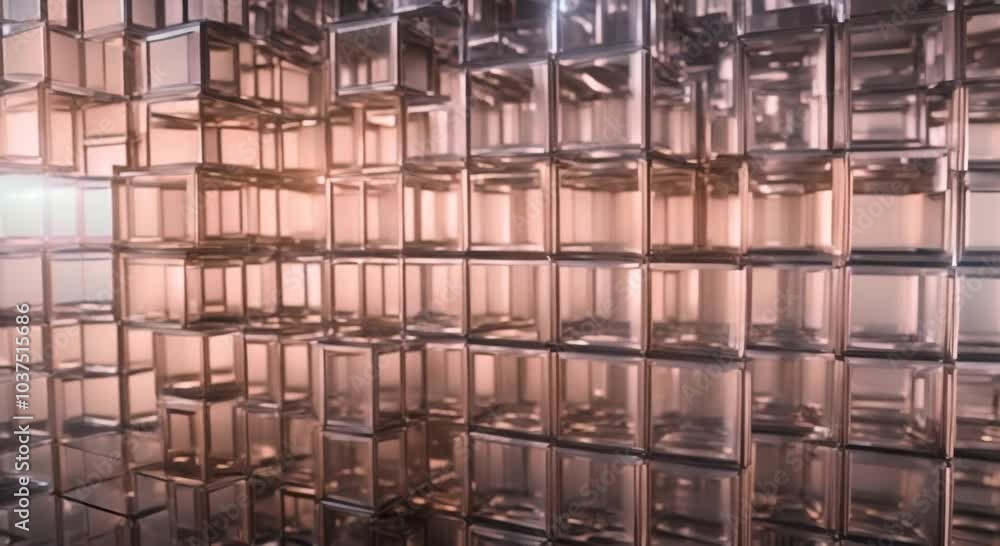 Poster abstract 3d render geometric animation background with cubes design seamless looped video 4k animati
