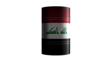 Iraq oil crude petroleum fuel barrels in row transparent