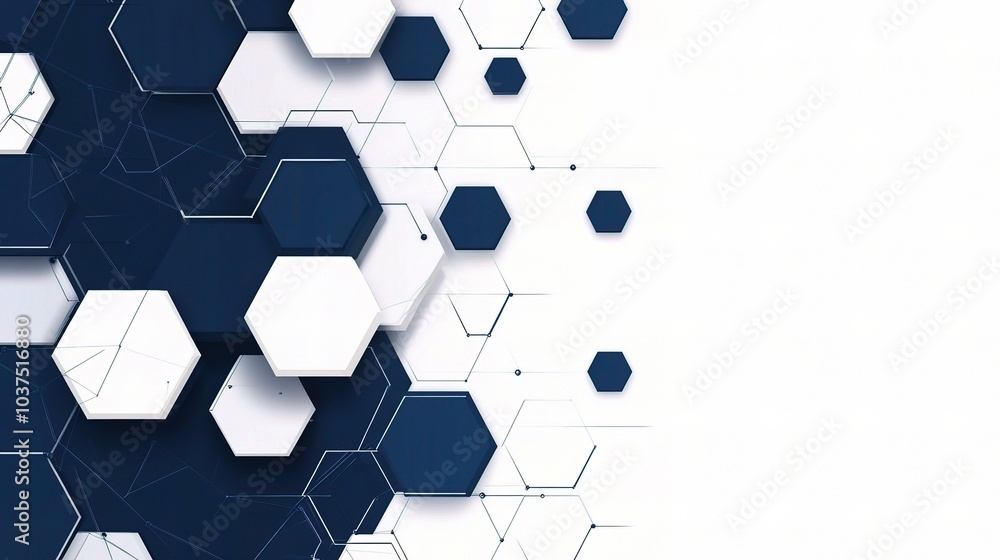 Poster abstract hexagon pattern background design