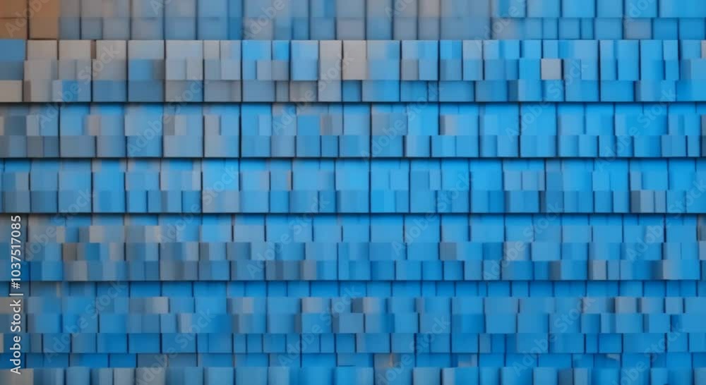 Poster blue abstract animation of color refraction effect 3d render seamless looped video 4k animation